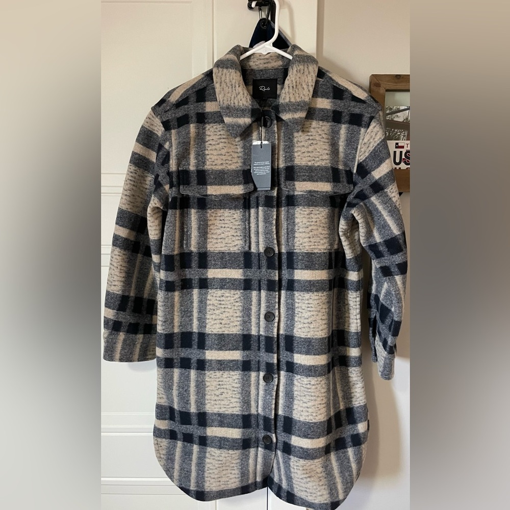 Rails Jaro Tan/NavyBlue Check Flannel Jacket